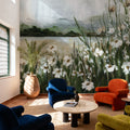 Wildflowers Among the Landscape Mural Wallpaper - room preview 04