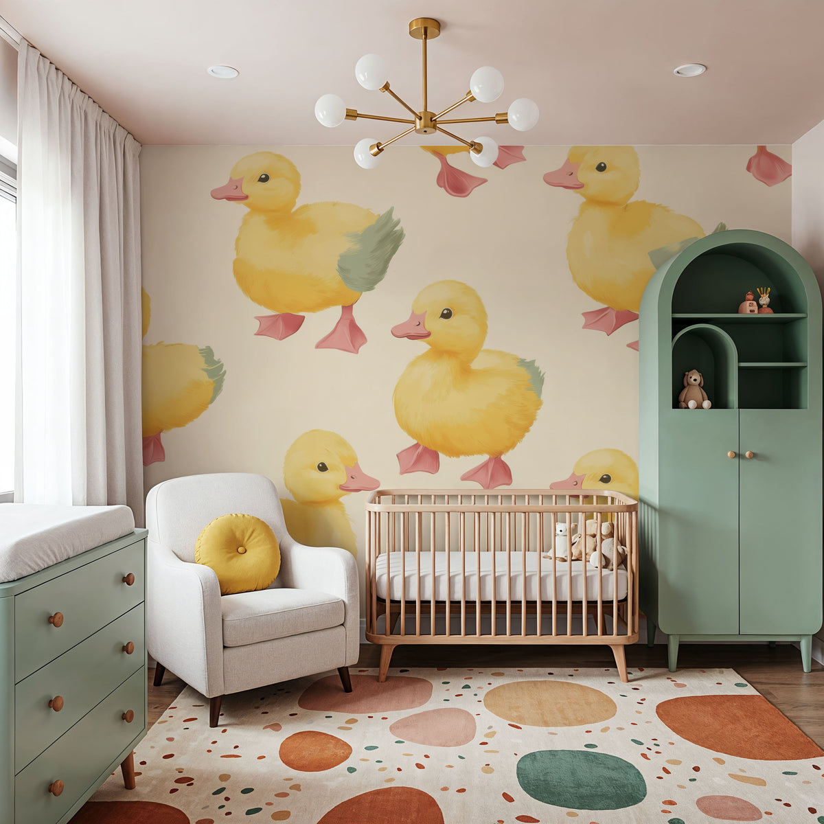 Lovely Ducklings Mural Wallpaper - room preview 04