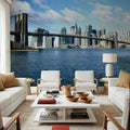 Urban Crossing Blue Mural Wallpaper - room preview 04