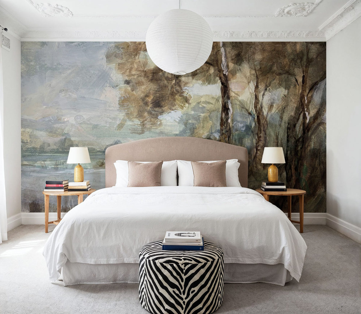 Peaceful Lake Mural Wallpaper - room preview 04