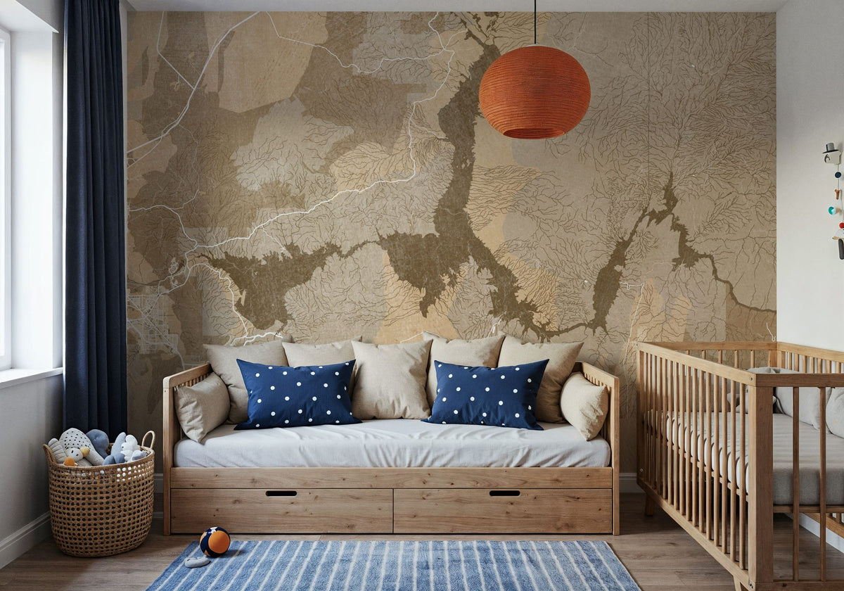Lake Mead Ochre Mural Wallpaper - room preview 04