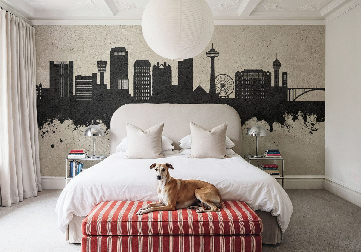 Niagara Falls Skyline Concrete Mural Wallpaper - room preview 04