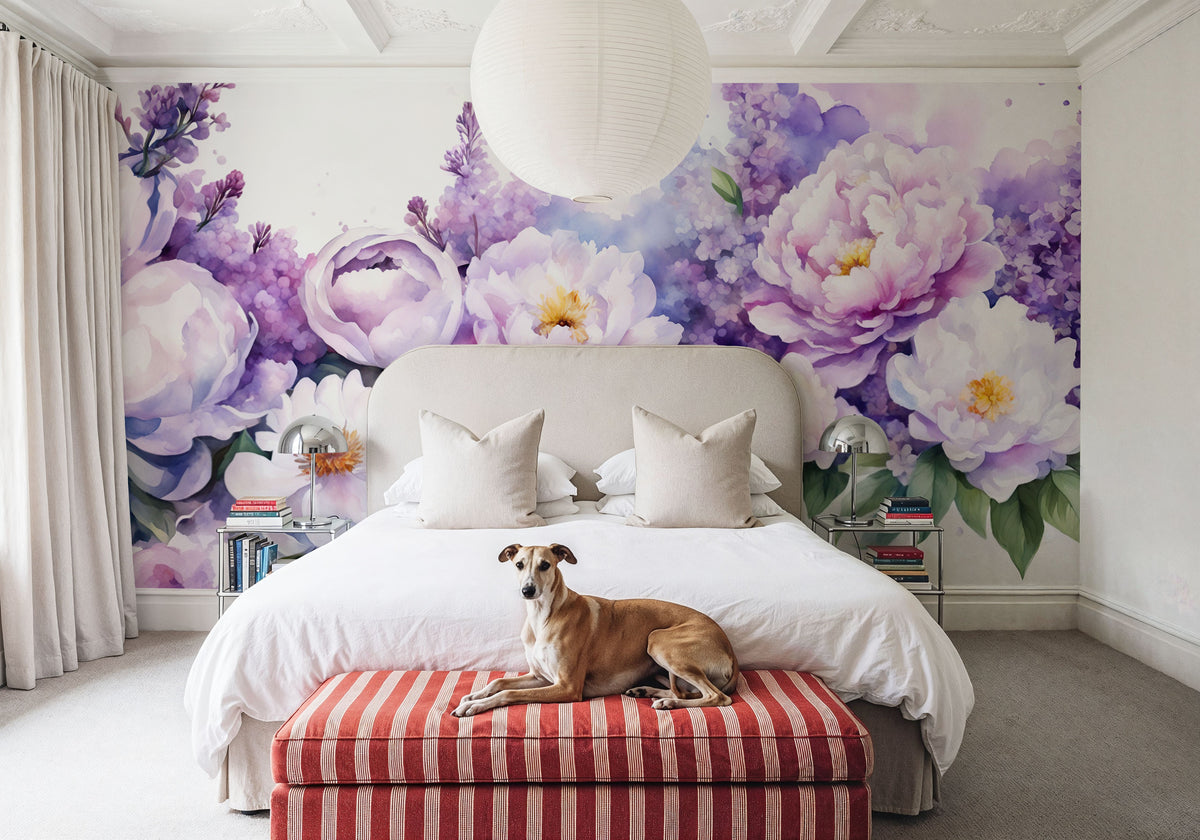 Peony Melody Bright Mural Wallpaper - room preview 04