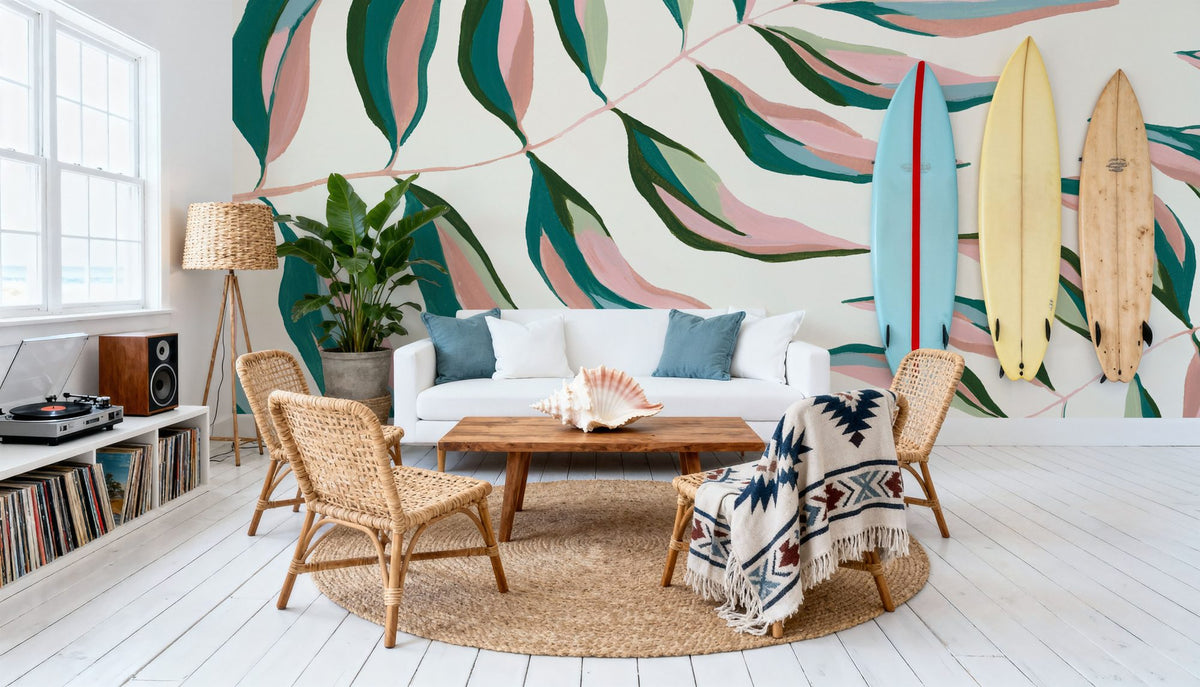 Tropical Palms Mural Wallpaper - room preview 04