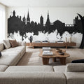 Schaffhausen Switzerland Skyline Black & White Mural Wallpaper - room preview 04