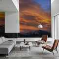 Chinook Clouds Over Grotto Mountain Mural Wallpaper - room preview 04