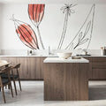 Line Flower I Mural Wallpaper - room preview 04