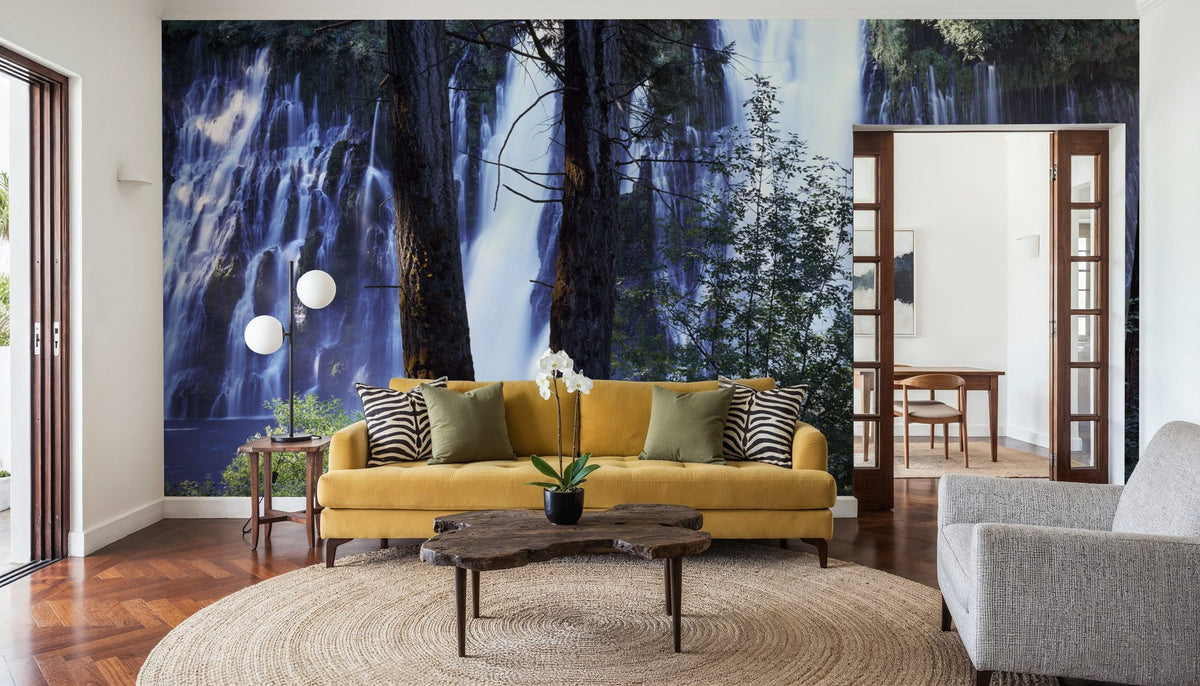 Sunlit Cascade Mural Wallpaper - room preview 04