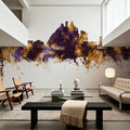 Monterosso Al Mare Italy Skyline Purple & Gold Mural Wallpaper - room preview 04