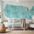 US State Map - Lia Wash Mural Wallpaper - room preview 04
