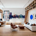 Muscat Oman Skyline Blue & Bronze Mural Wallpaper - room preview 04