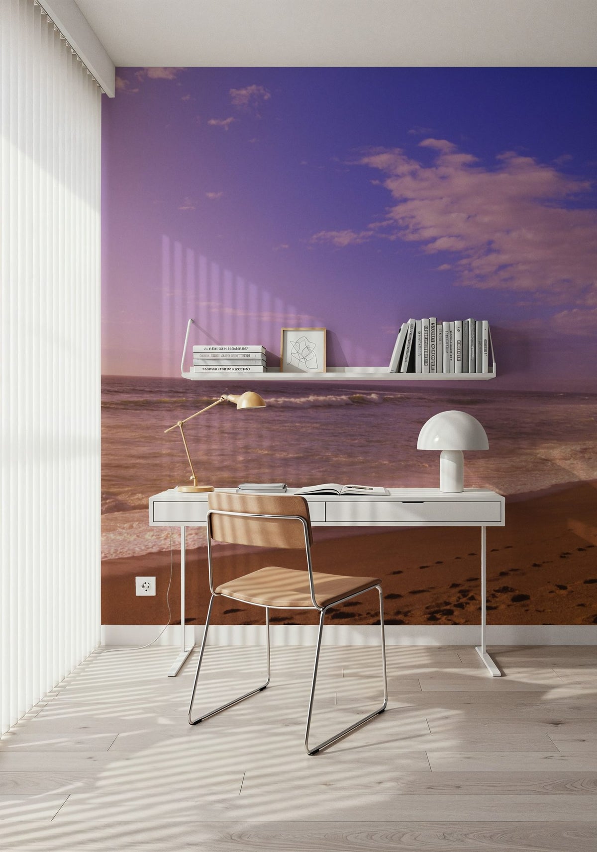 Golden Shoreline Mural Wallpaper - room preview 04
