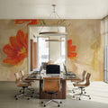 Spicy Orange Cosmos Mural Wallpaper - room preview 04