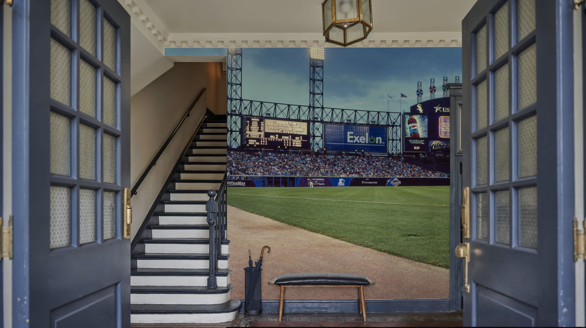 Twilight Ballpark Mural Wallpaper - room preview 04