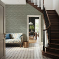Woodland Waves Gray Mural Wallpaper - room preview 04