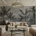 Tropical Banan Plant Sketch Mural Wallpaper - room preview 04