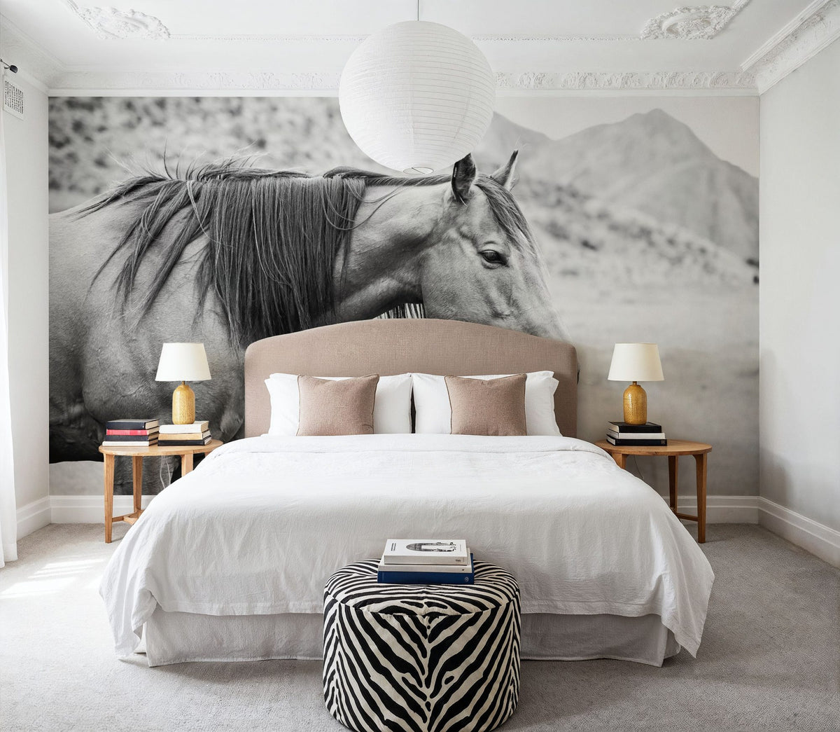 Moke Lake Horse Mural Wallpaper - room preview 04