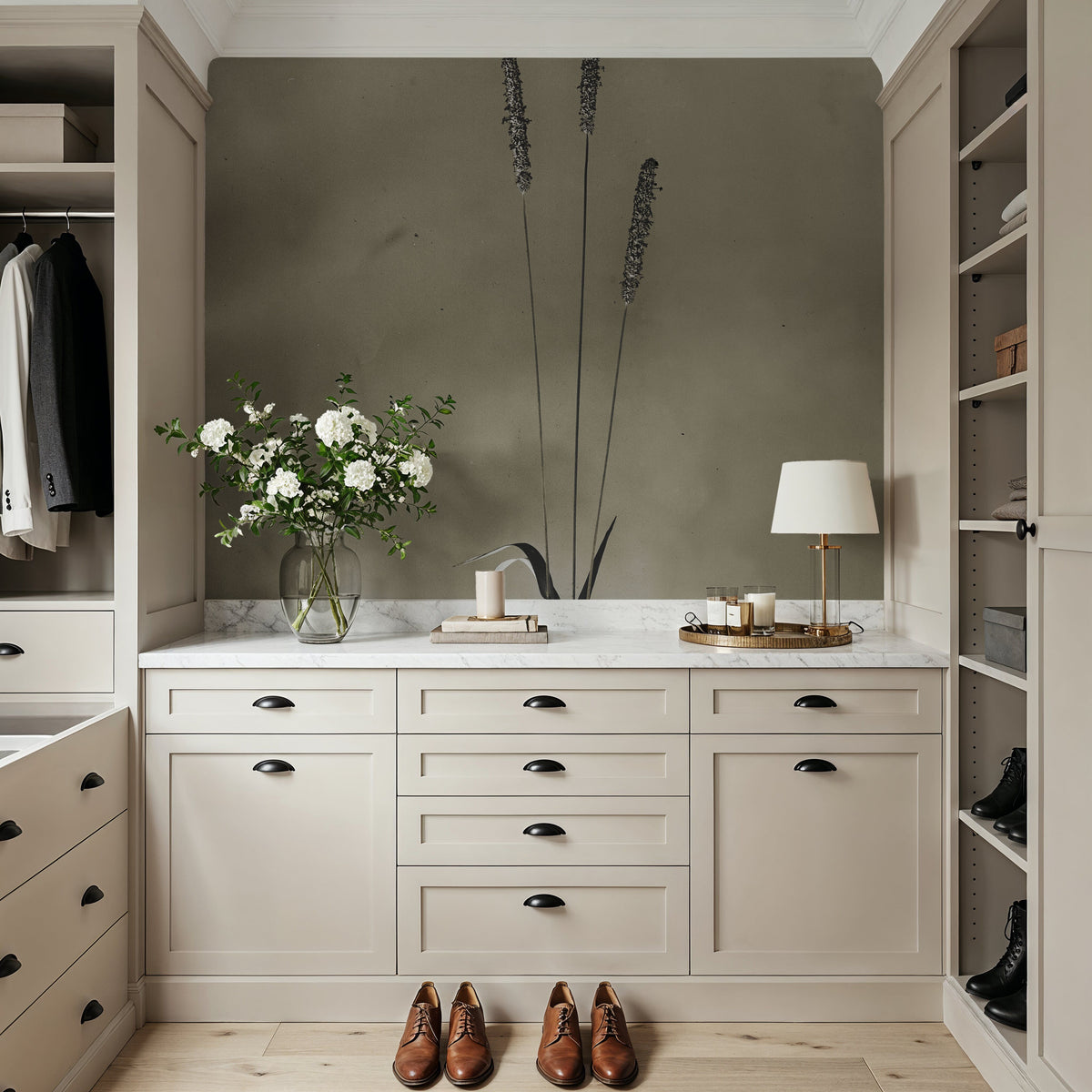Glass Plate Botanical IV Mural Wallpaper - room preview 04