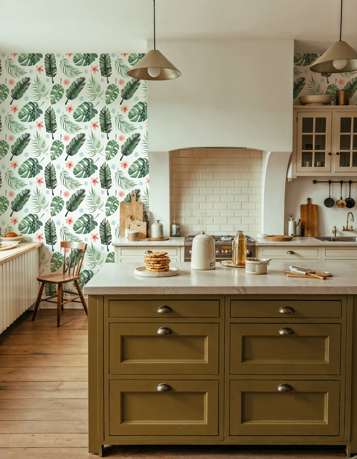 Paradise Foliage Light Mural Wallpaper - room preview 04