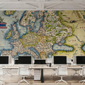 Old Map of Europe, 1570 Mural Wallpaper - room preview 04