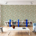 Oak & Acorns, White Mural Wallpaper - room preview 04
