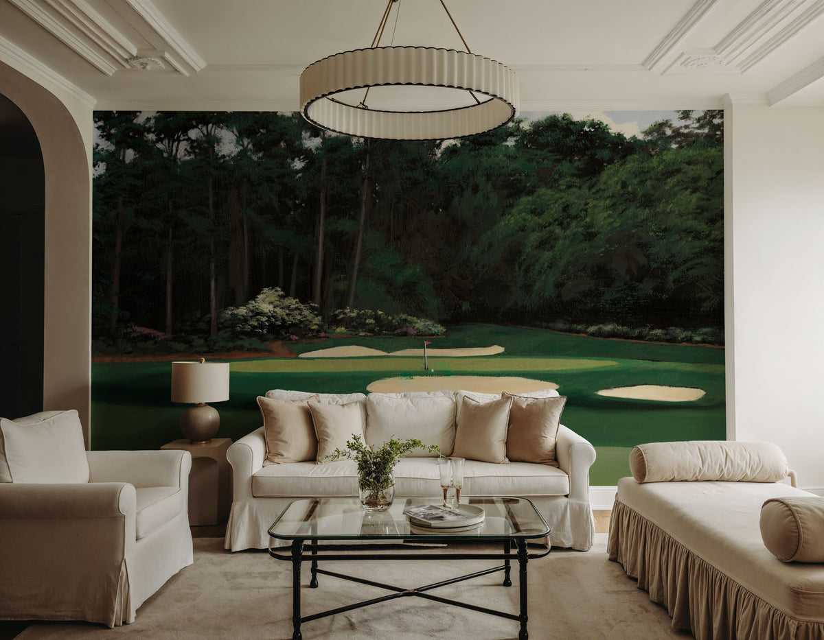 The Fairway III Mural Wallpaper - Dark Tone - room preview 04