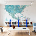 US Mexico Caribbean Map - Aquamar Mural Wallpaper - room preview 04