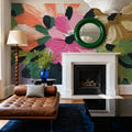 Painterly Florals in Vase I Mural Wallpaper - room preview 04