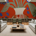 Naive Flower Still Life Mural Wallpaper - room preview 04