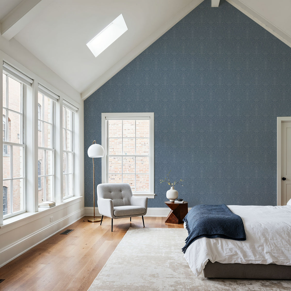 Ludovici Pattern; Middle Blue Mural Wallpaper - room preview 04