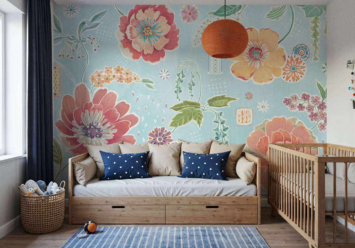 Simple Blossom Mural Wallpaper - room preview 04