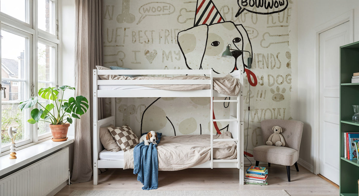 Puppy Love VIII Mural Wallpaper - room preview 04
