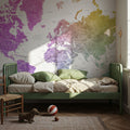 World Map - Leo Mural Wallpaper - room preview 04