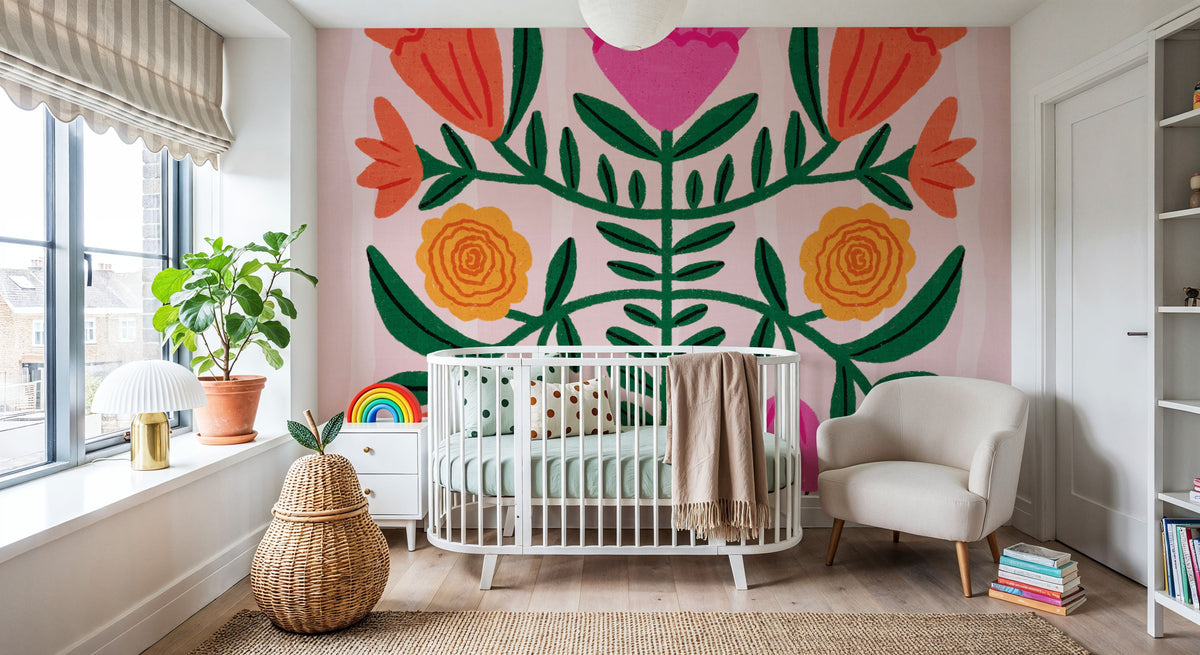 Modern Botanical IV Mural Wallpaper - room preview 04
