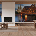 Hohenzollern Bridge Panorama Mural Wallpaper - room preview 04