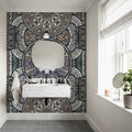 Eastern Tales, Brown & Lavender Mural Wallpaper - room preview 04