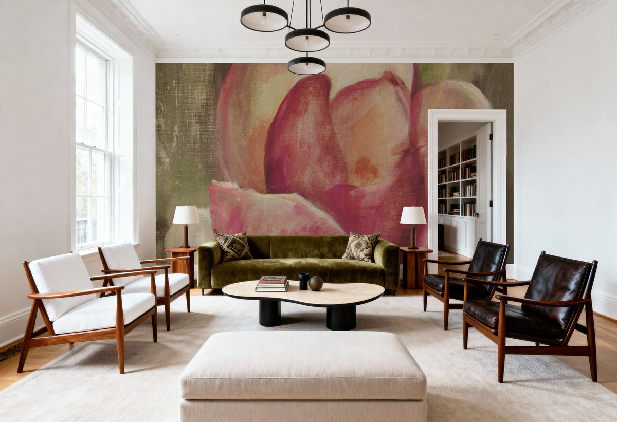 Pink Blossom Mural Wallpaper - room preview 04
