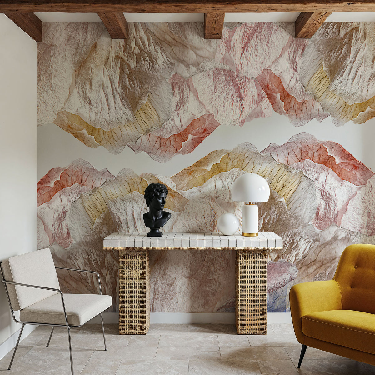 Kissing Flowers Mural Wallpaper - room preview 04
