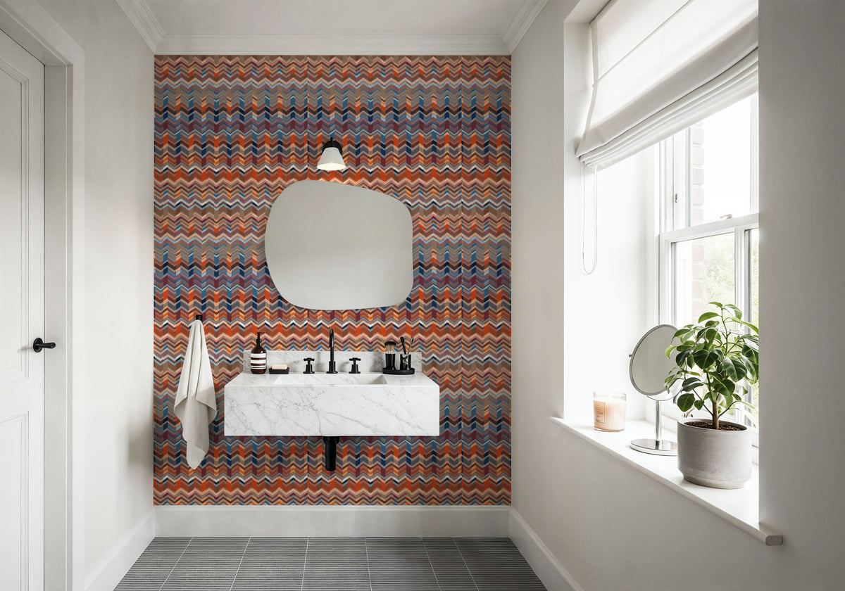 Atomic Lines Mural Wallpaper - room preview 04