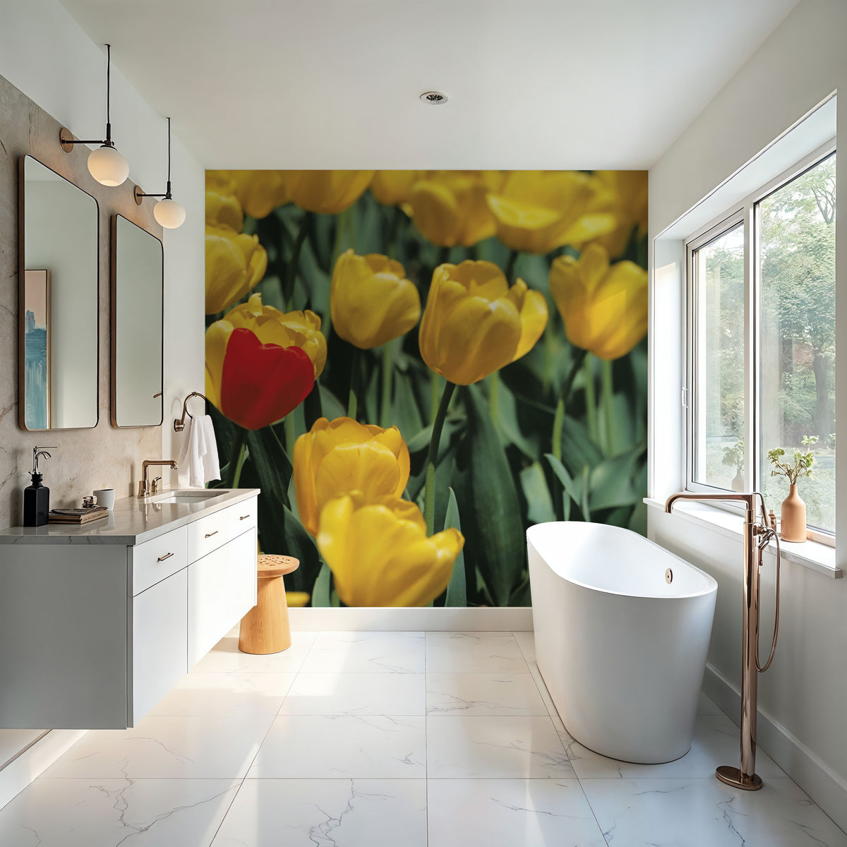 The Standout Tulip Mural Wallpaper - room preview 04