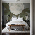Sweet Peony Gray Mural Wallpaper - room preview 04