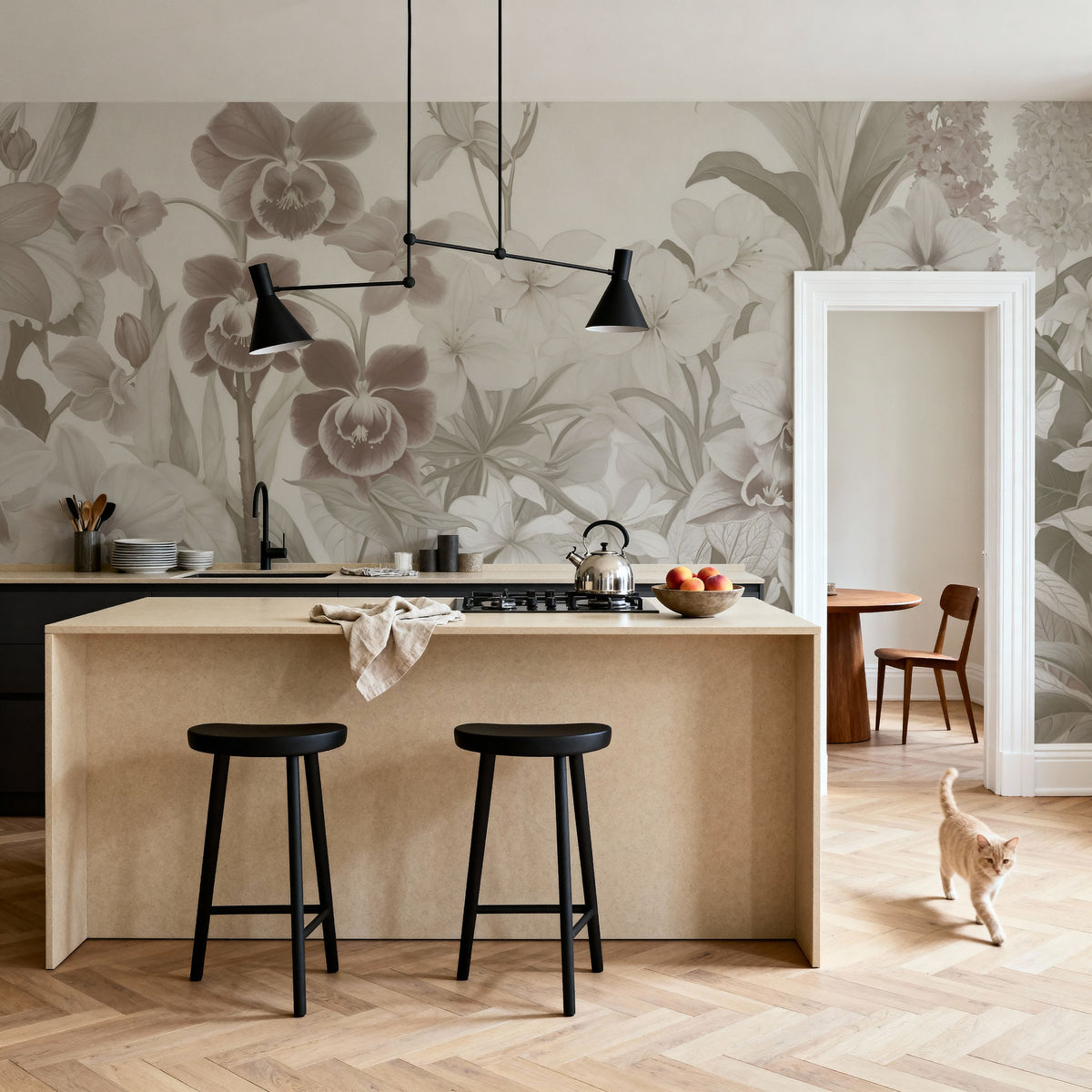 The Tenderness of Orchids, Sand Mural Wallpaper - room preview 04