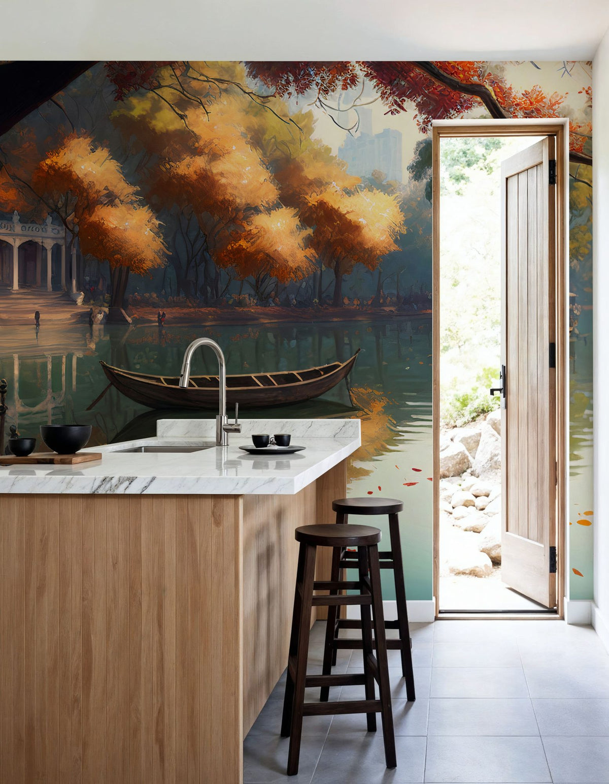 Silent Lake Mural Wallpaper - room preview 04