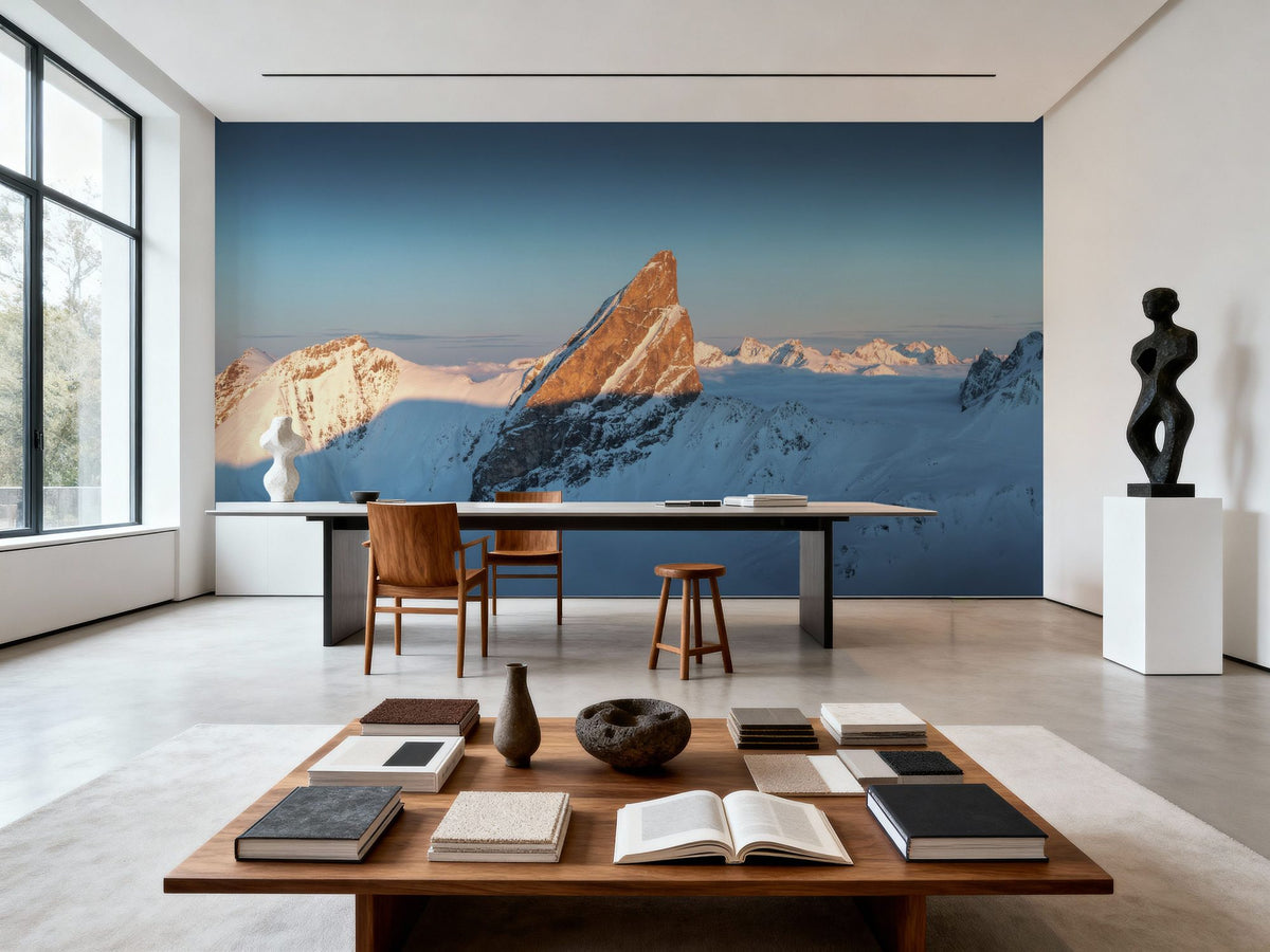 Peak Sunset Mural Wallpaper - room preview 04