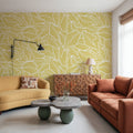 Fern Cut-Outs Pattern, Citrus Mural Wallpaper - room preview 04