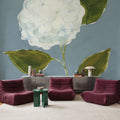 Dusty Blue Hydrangea II Mural Wallpaper - room preview 04