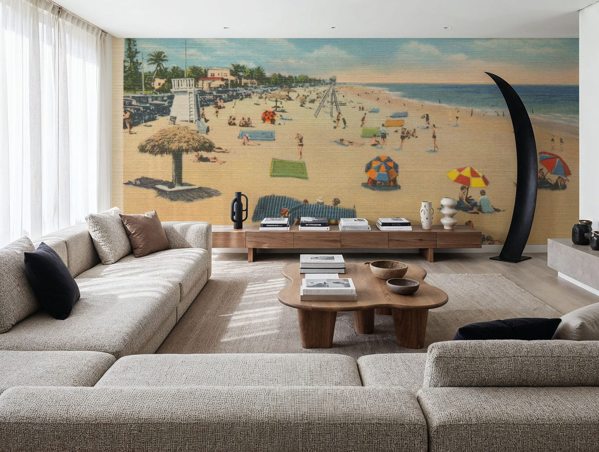 Miami Beach Postcard II Mural Wallpaper - room preview 04
