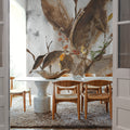 Gilded Leaf Collage I Mural Wallpaper - Warm Tone - room preview 04