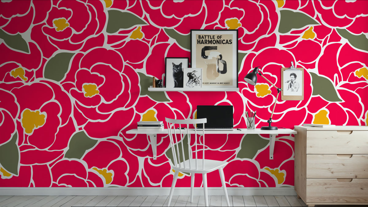 Vibrant Bloom Mural Wallpaper - room preview 04
