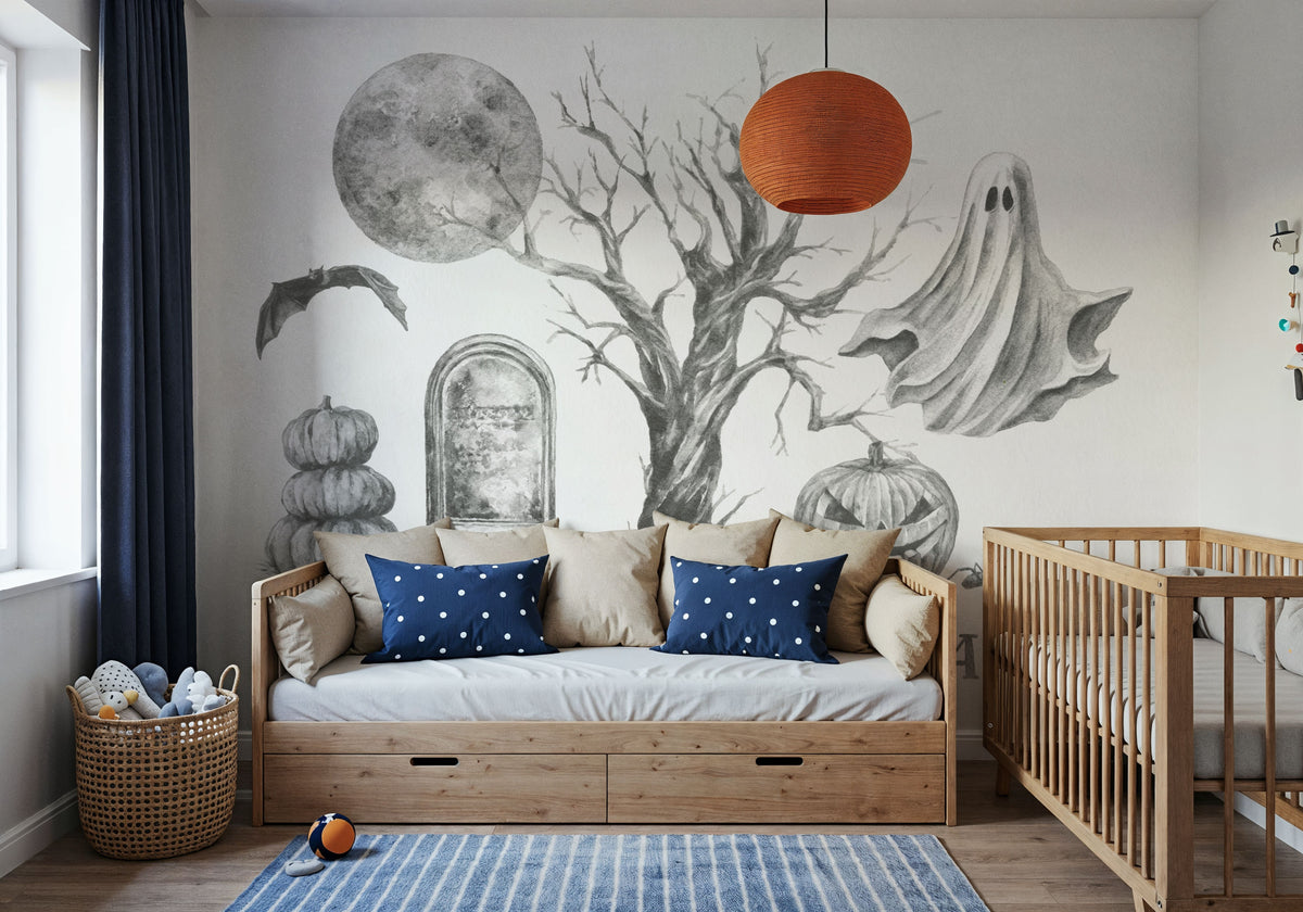 Spooky Halloween II Mural Wallpaper - room preview 04